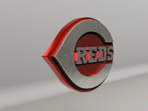 MLB Cincinnati Reds V1 Team Logo 3D Model