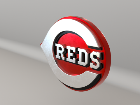 MLB Cincinnati Reds V1 Team Logo Modello 3D