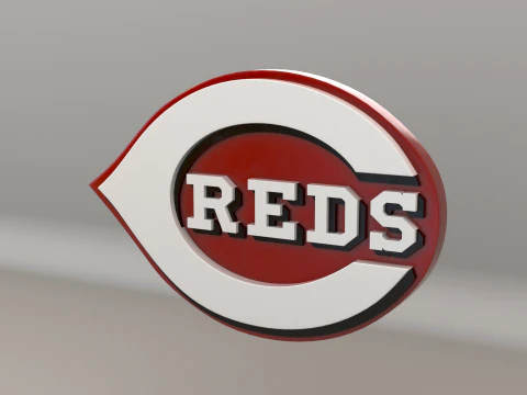 MLB Cincinnati Reds V1 Team Logo 3D Model