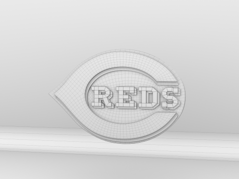 MLB Cincinnati Reds V1 Team Logo Modello 3D