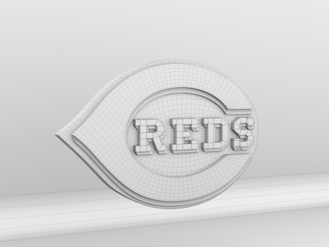 MLB Cincinnati Reds V1 Team Logo Modello 3D