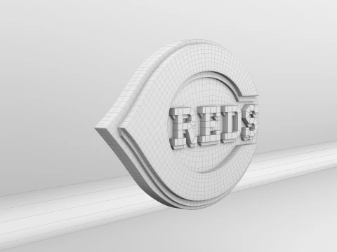 MLB Cincinnati Reds V1 Team Logo 3D Model