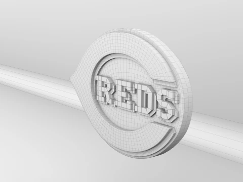 MLB Cincinnati Reds V1 Team Logo 3D Model