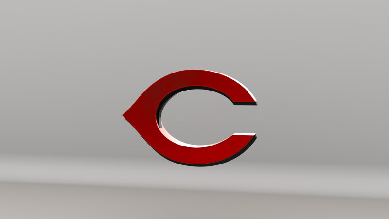 MLB Cincinnati Reds V2 Team Logo Modello 3D .c4d .max .obj .3ds .fbx .stl .blend