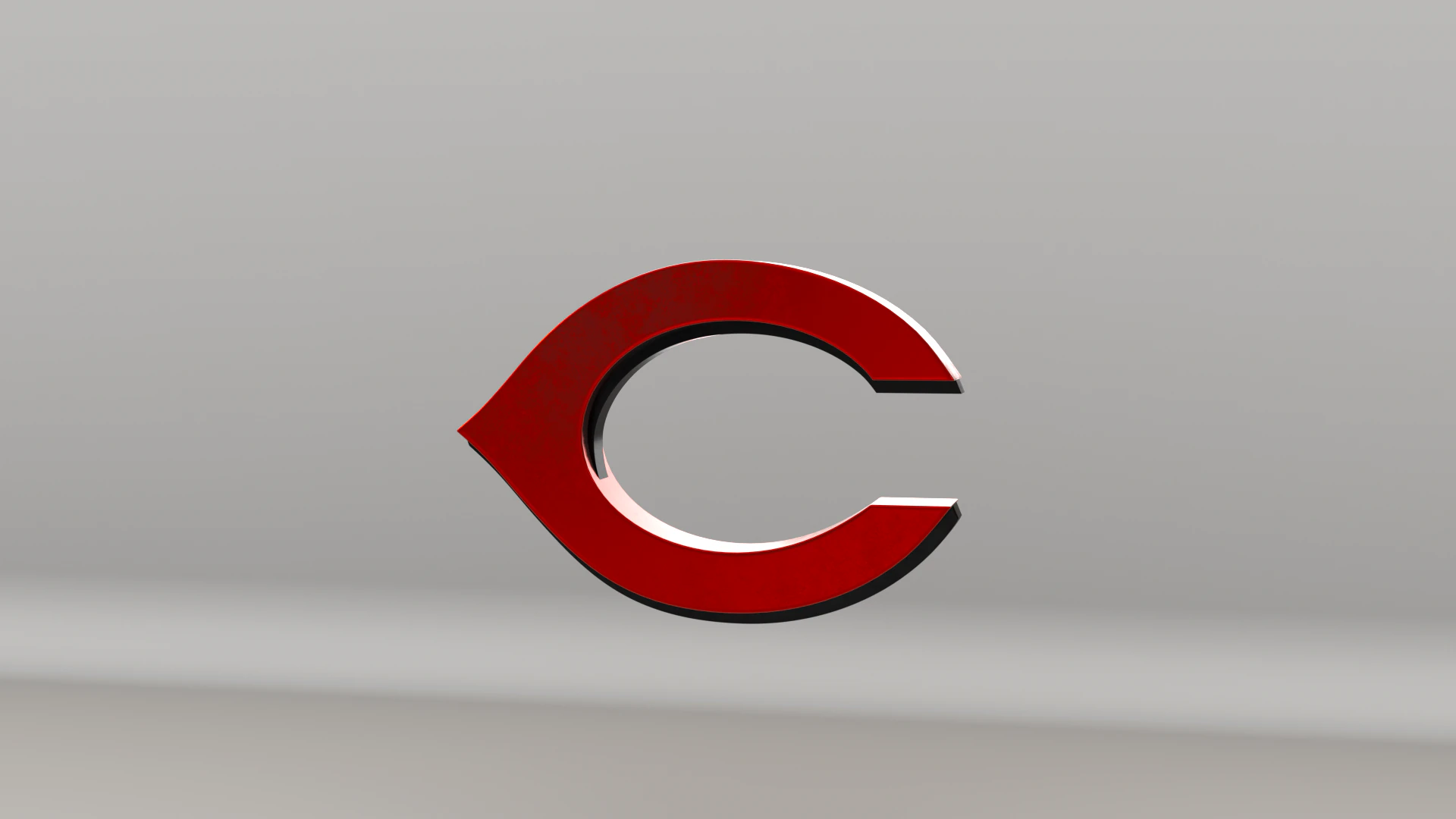 MLB Cincinnati Reds V2 Team Logo 3D Model .c4d .max .obj .3ds .fbx .stl .blend