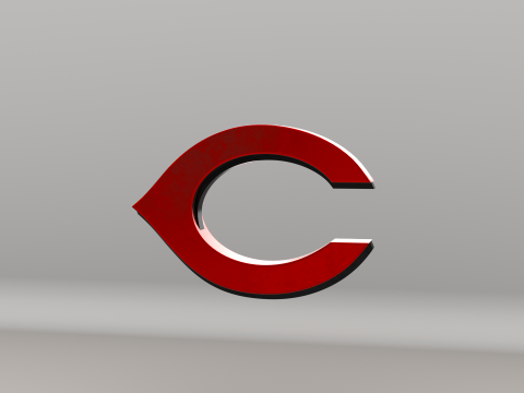 MLB Cincinnati Reds V2 Team Logo 3D मॉडल