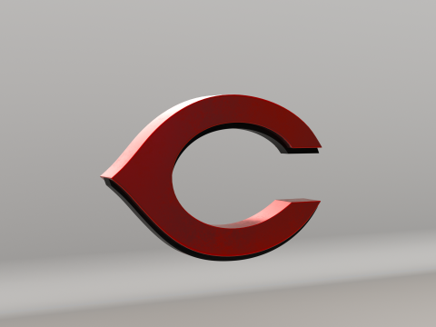 MLB Cincinnati Reds V2 Team Logo Modello 3D