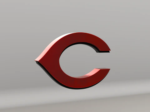 MLB Cincinnati Reds V2 Team Logo 3D Model