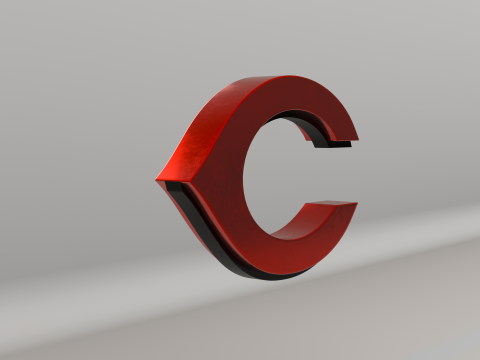 MLB Cincinnati Reds V2 Team Logo Modello 3D