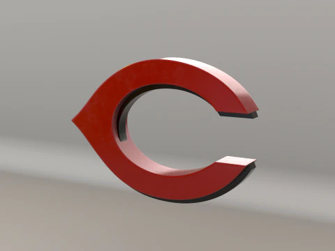 MLB Cincinnati Reds V2 Team Logo 3D Model