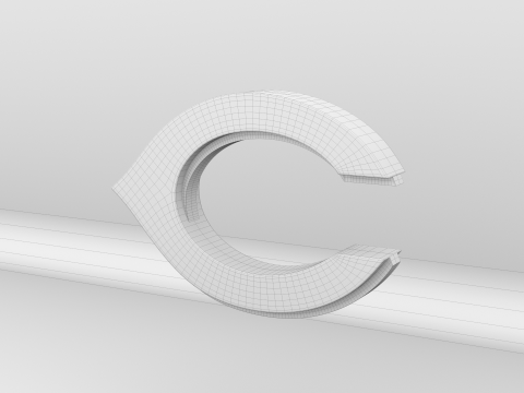 MLB Cincinnati Reds V2 Team Logo Modello 3D
