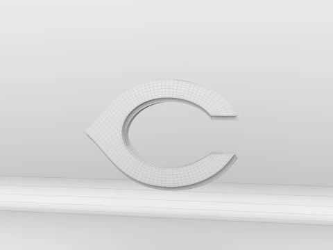 MLB Cincinnati Reds V2 Team Logo 3D Model