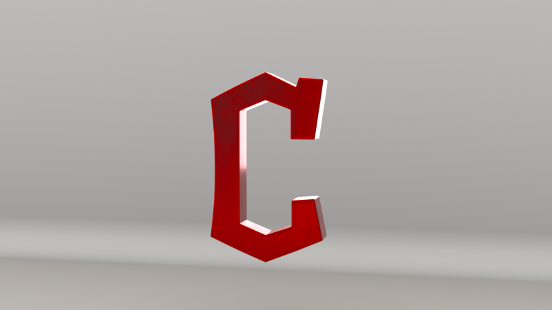 MLB Cleveland Guardians V1 Team Logo 3D 模型 .c4d .max .obj .3ds .fbx .stl .blend