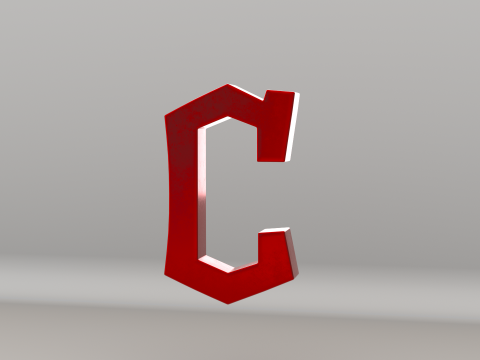 MLB Cleveland Guardians V1 Team Logo 3D Model