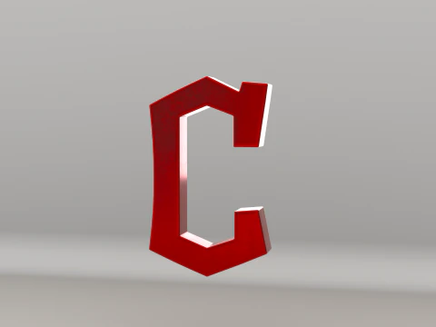 एमएलबी क्लीवलैंड गार्जियंस V1 टीम लोगो 3D मॉडल