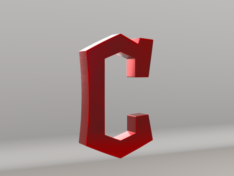 MLB Cleveland Guardians V1 Team Logo 3D Model