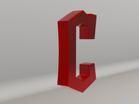 MLB Cleveland Guardians V1 Team Logo 3D Model