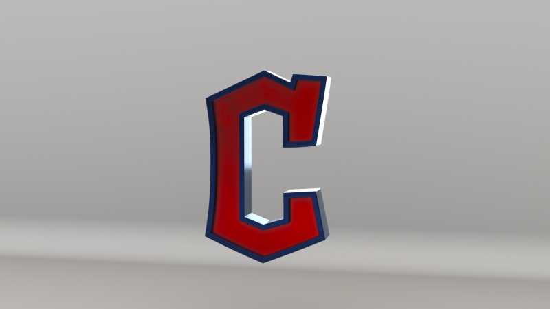 MLB Cleveland Guardians V2 Team Logo 3D 模型 .c4d .max .obj .3ds .fbx .stl .blend