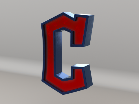 MLB Cleveland Guardians V2 Team Logo 3D 模型