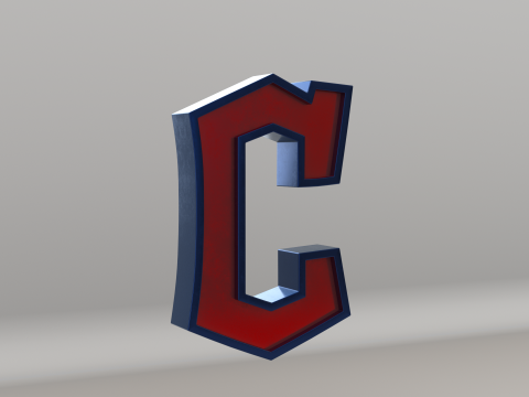 MLB Cleveland Guardians V2 Team Logo 3D 模型