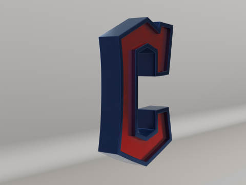 MLB Cleveland Guardians V2 Team Logo 3D 模型