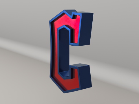 MLB Cleveland Guardians V2 Team Logo 3D 模型