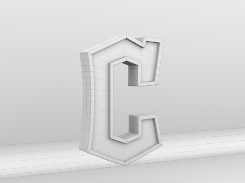 MLB Cleveland Guardians V2 Team Logo 3D 模型