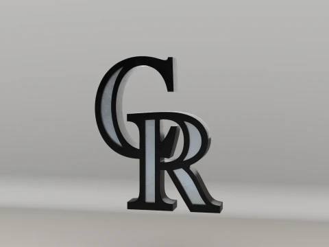 Logo de l'&eacute;quipe des Rockies du Colorado de la MLB Modèle 3D