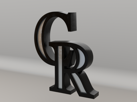 MLB Colorado Rockies Team Logo 3D Model