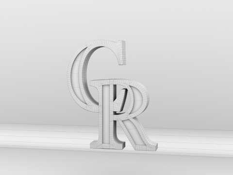 MLB Colorado Rockies Team Logo 3D Model