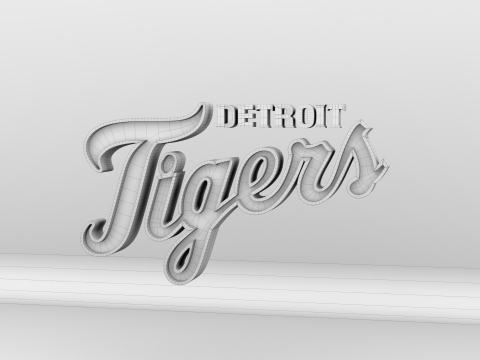 MLB Detroit Tigers V1 Team Logo 3D Модель