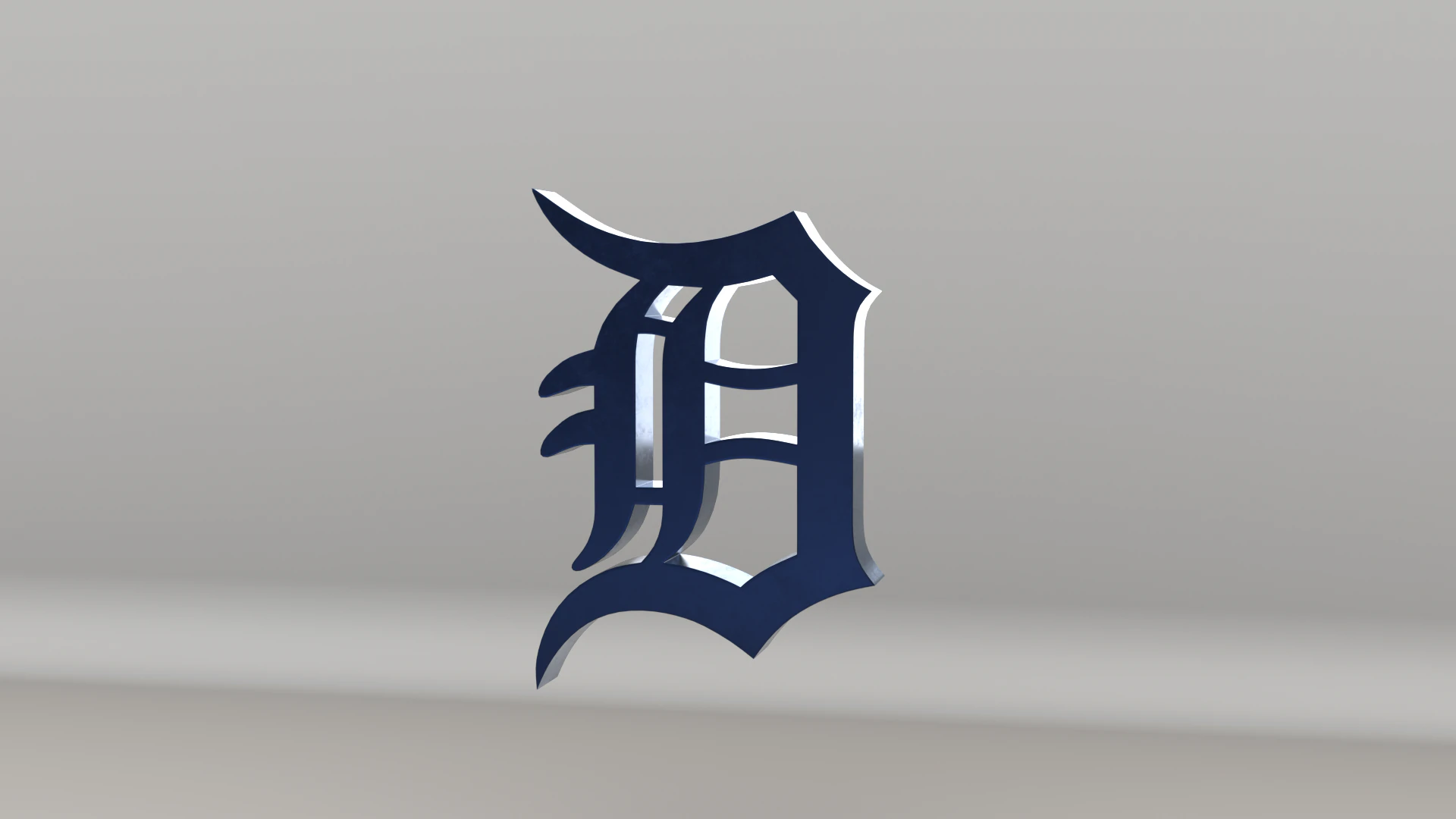 MLB Detroit Tigers V2 Team Logo 3D Model .c4d .max .obj .3ds .fbx .stl .blend 