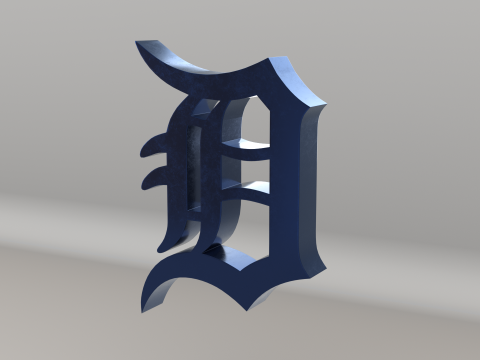 MLB Detroit Tigers V2 Team Logo 3D-Modell