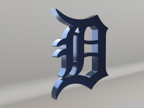 MLB Detroit Tigers V2 Team Logo 3D-Modell