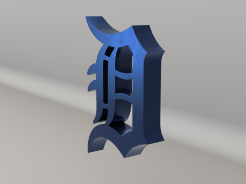 MLB Detroit Tigers V2 Team Logo 3D-Modell