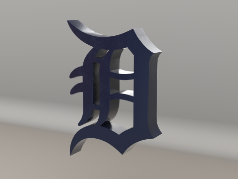 MLB Detroit Tigers V2 Team Logo 3D-Modell