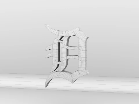 MLB Detroit Tigers V2 Team Logo 3D Model