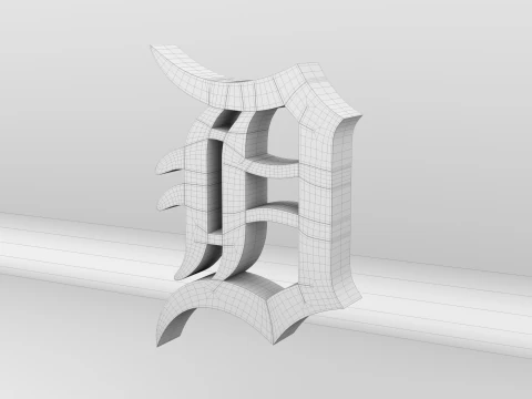 MLB Detroit Tigers V2 Team Logo 3D Model