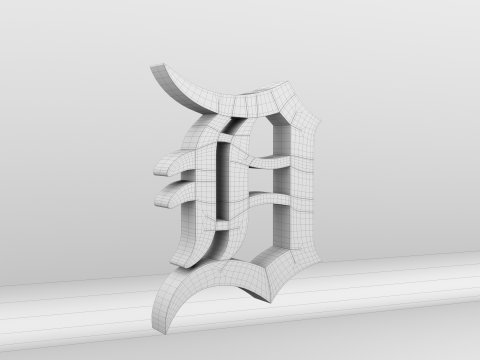 MLB Detroit Tigers V2 Team Logo 3D-Modell