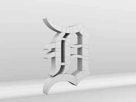 MLB Detroit Tigers V2 Team Logo 3D Model