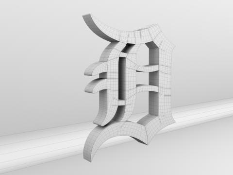 MLB Detroit Tigers V2 Team Logo 3D-Modell