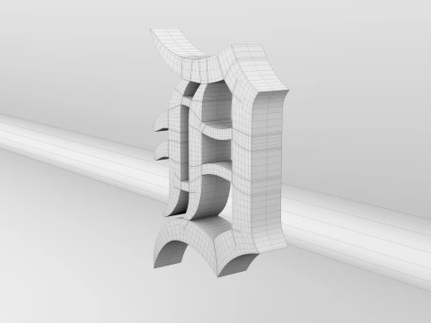 MLB Detroit Tigers V2 Team Logo 3D Model