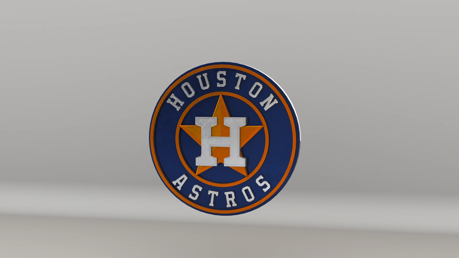 MLB Houston Astros Team Logo 3D Model .c4d .max .obj .3ds .fbx .stl .blend 