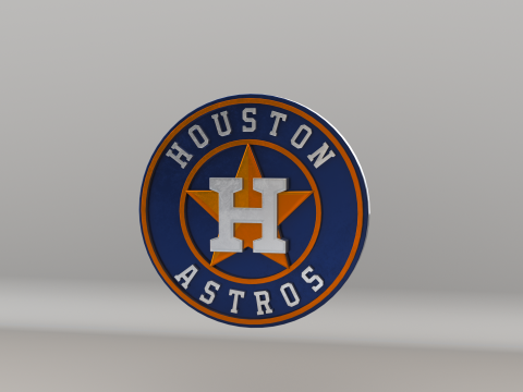 MLB Houston Astros Team Logo 3D Model