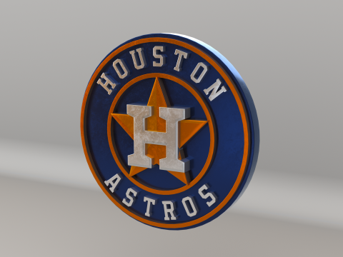MLB Houston Astros Team Logo Model 3D