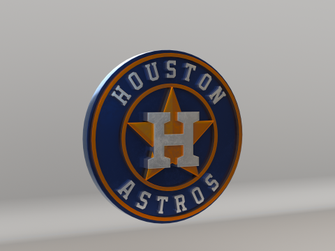 MLB Houston Astros Team Logo Model 3D