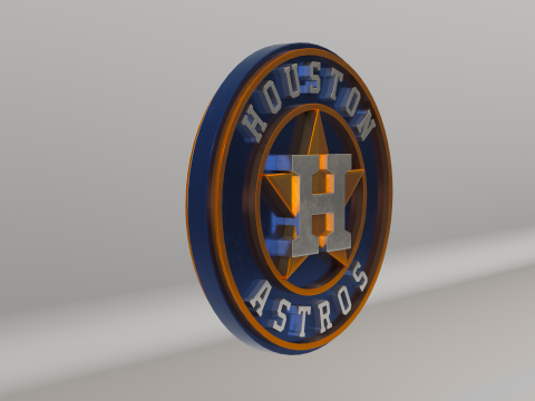 MLB Houston Astros Team Logo Model 3D