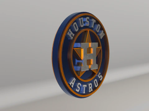 MLB Houston Astros Team Logo 3D Model