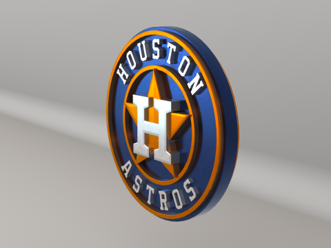 MLB Houston Astros Team Logo Model 3D