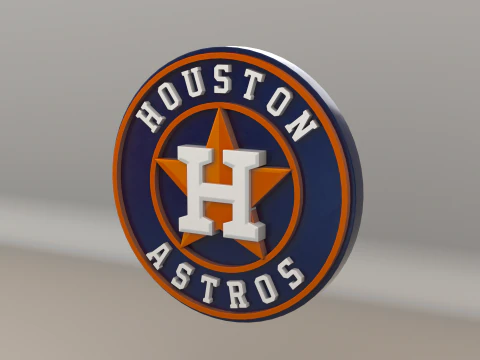 MLB Houston Astros Team Logo 3D Model